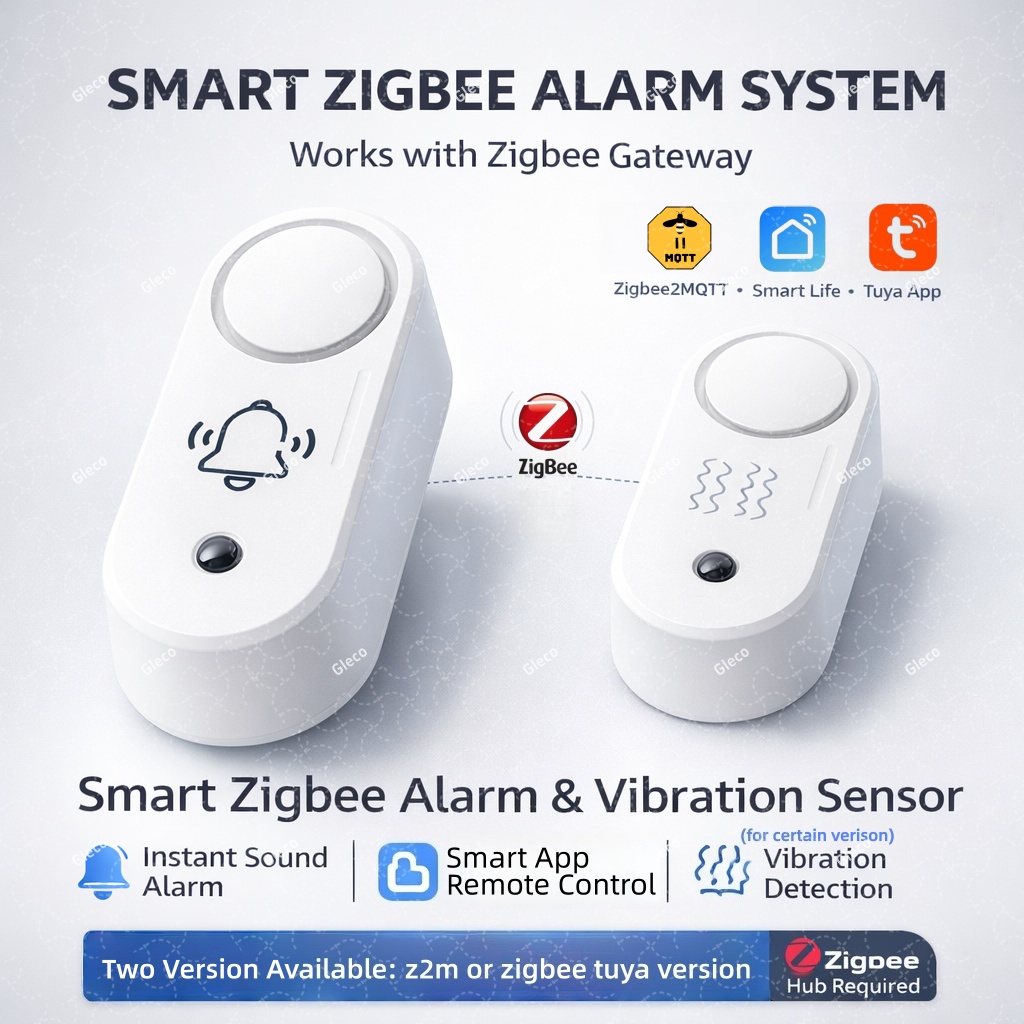 Home Security Lights - Zigbee Siren Alarm With Optional Vibration