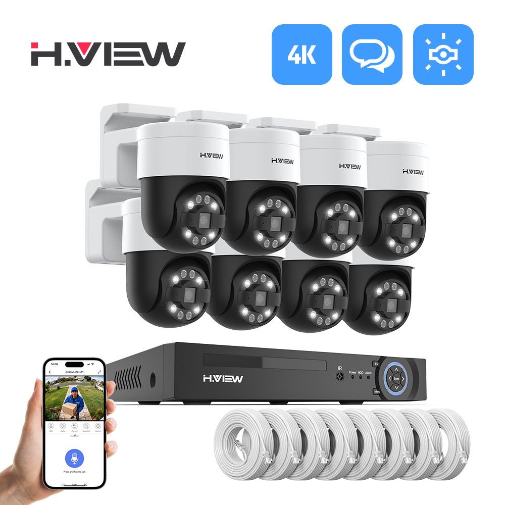 Home Security Diy - H.view 8Ch 4K 5MP 8MP Cctv