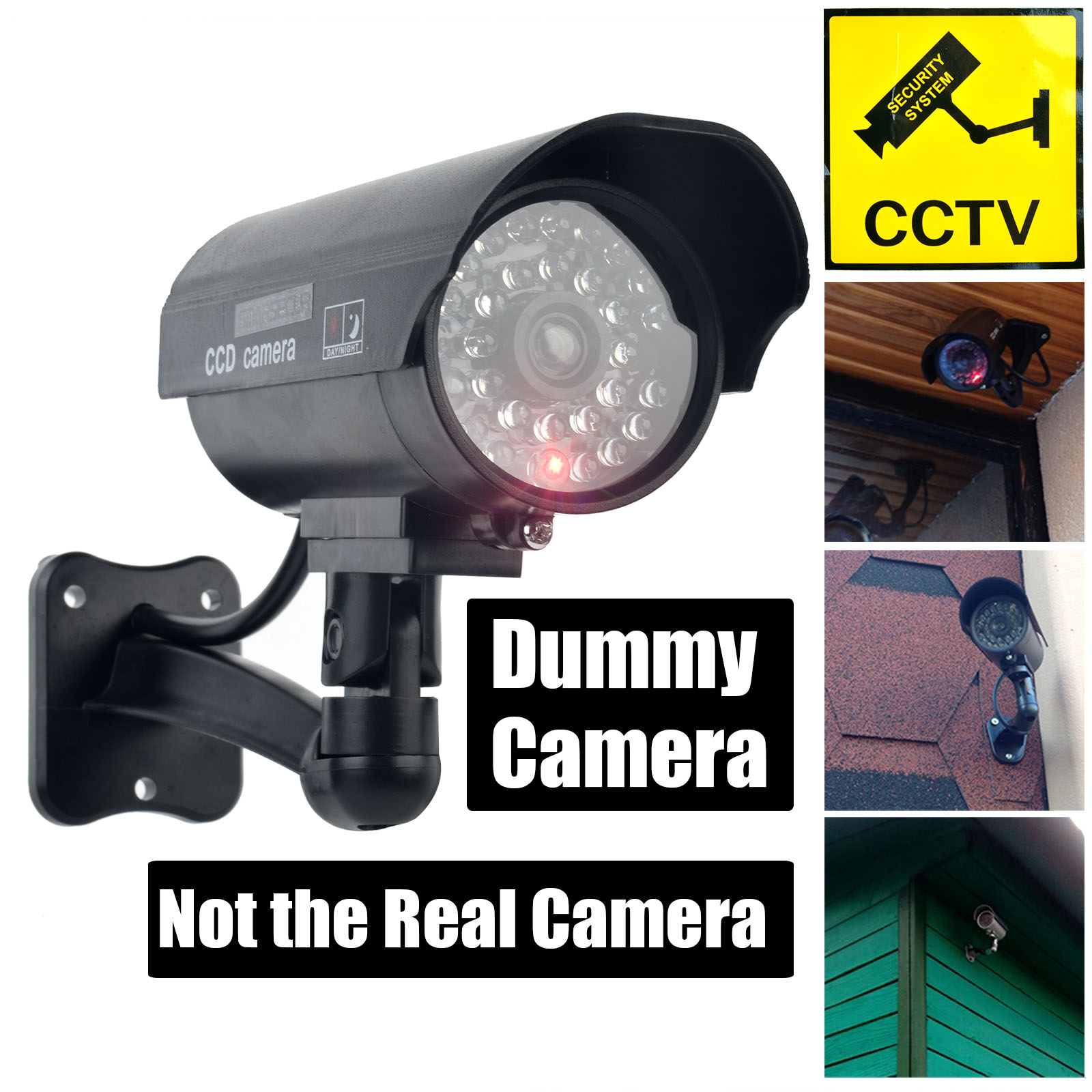 Home Security Lights - Smarsecur Fake Camera Dummy Waterproof Security