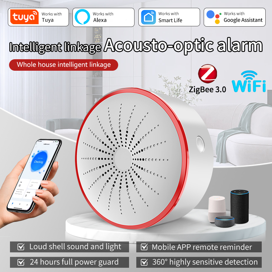 Home Security Lights - Tuya WiFi ZigBee Smart Alarm Siren