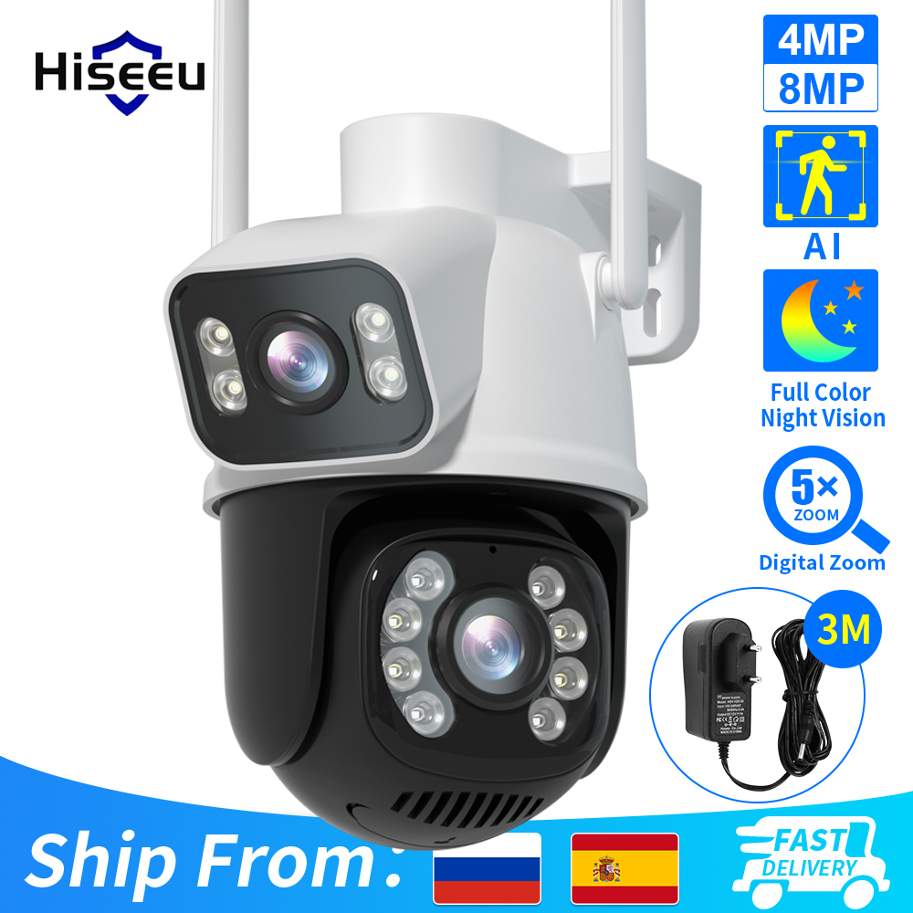 Home Security Camera Xiaomi - Hiseeu 4K 8MP PTZ Wifi IP