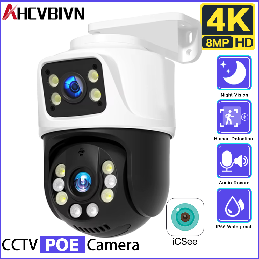 Home Yard Security Cameras - Outdoor 8MP POE PTZ Security Camera
