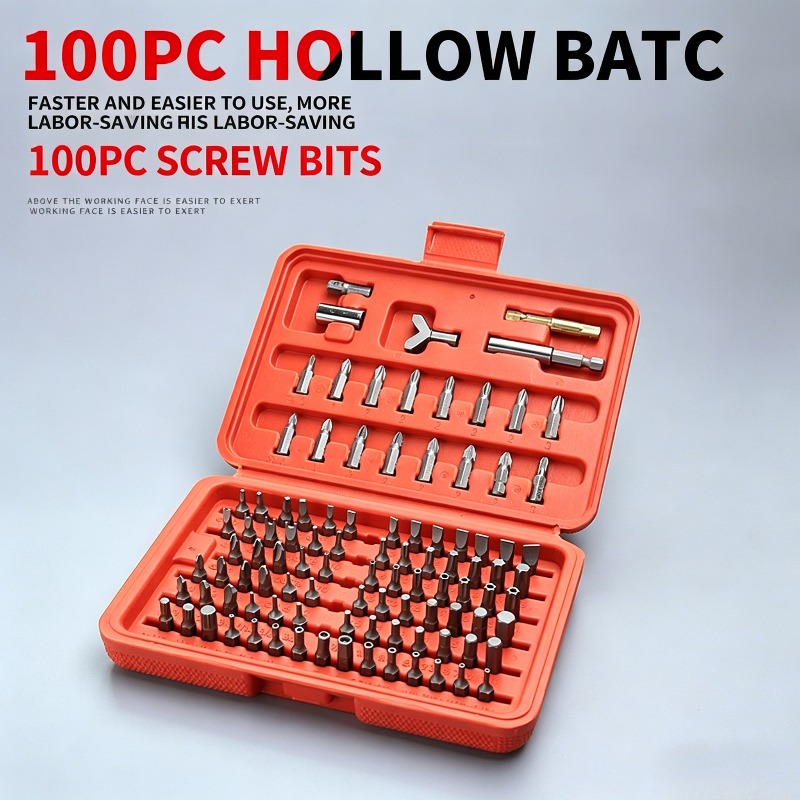 Home Security Bars - 100PCS Screwdriver Bit Set, Hollow Security