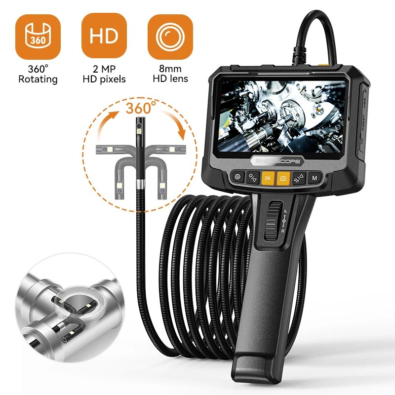 Home Security With Cameras - 360° Steering Industrial Endoscope Camera 8mm