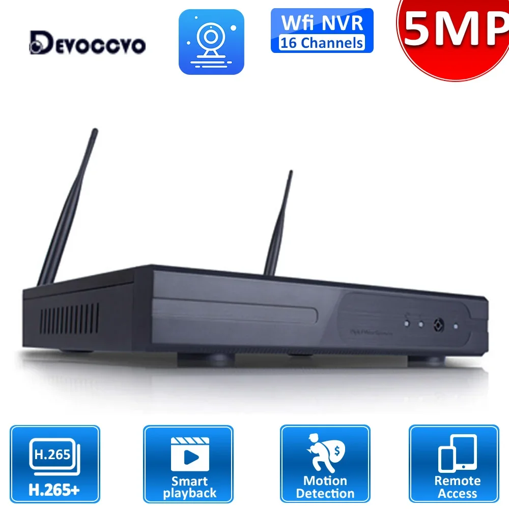 Home Security With Cameras - Wireless 16CH H.265 5MP NVR Camera