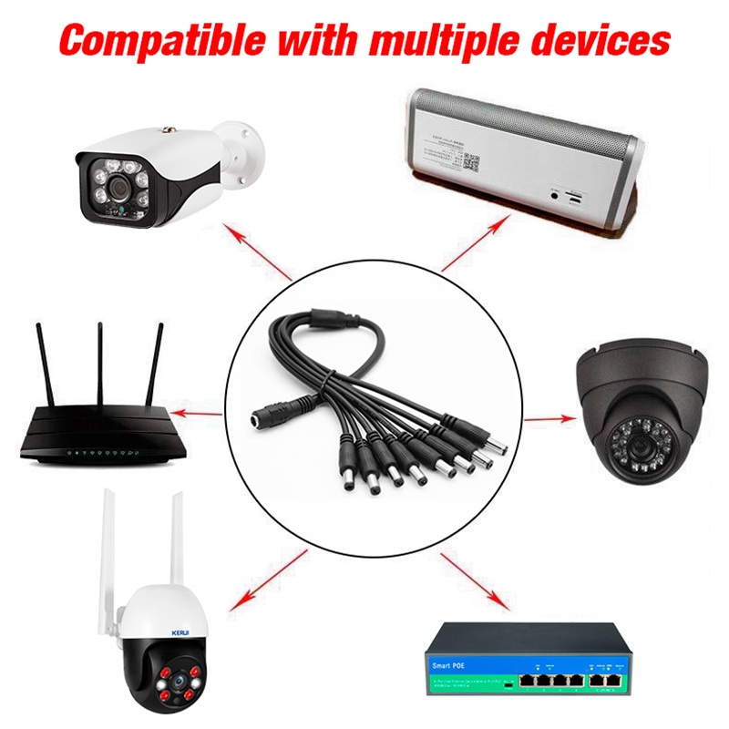 5.5 x 2.1mm 1 Female to 2 4 8  - огляд і ціна Home Security News