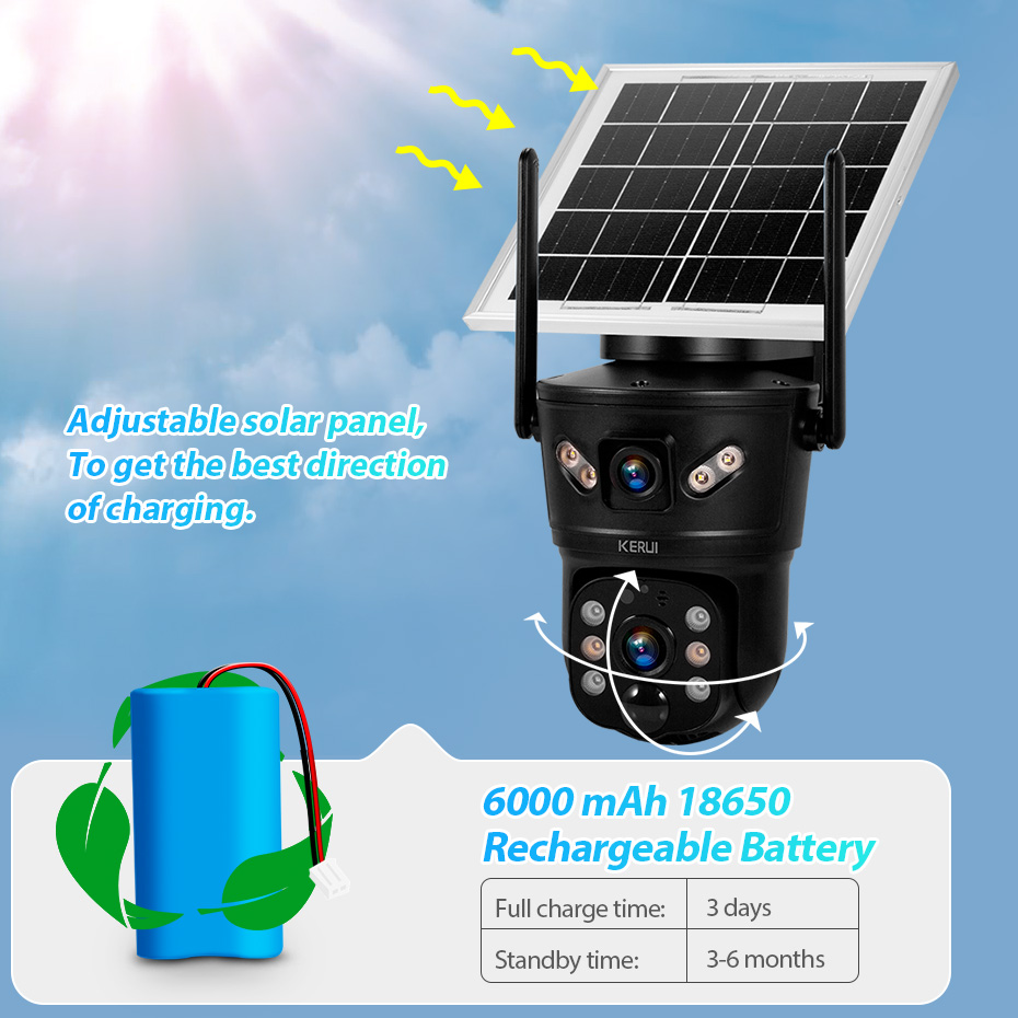 KERUI 6MP 4G SIM WiFi Solar Ca - огляд і ціна Home Security Packages