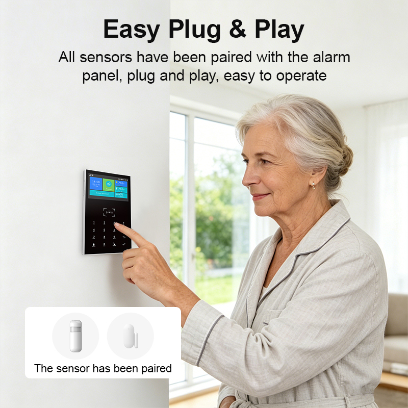 Smart Home Alarm System 2.4G W - огляд і ціна Home Security No Monthly Fee