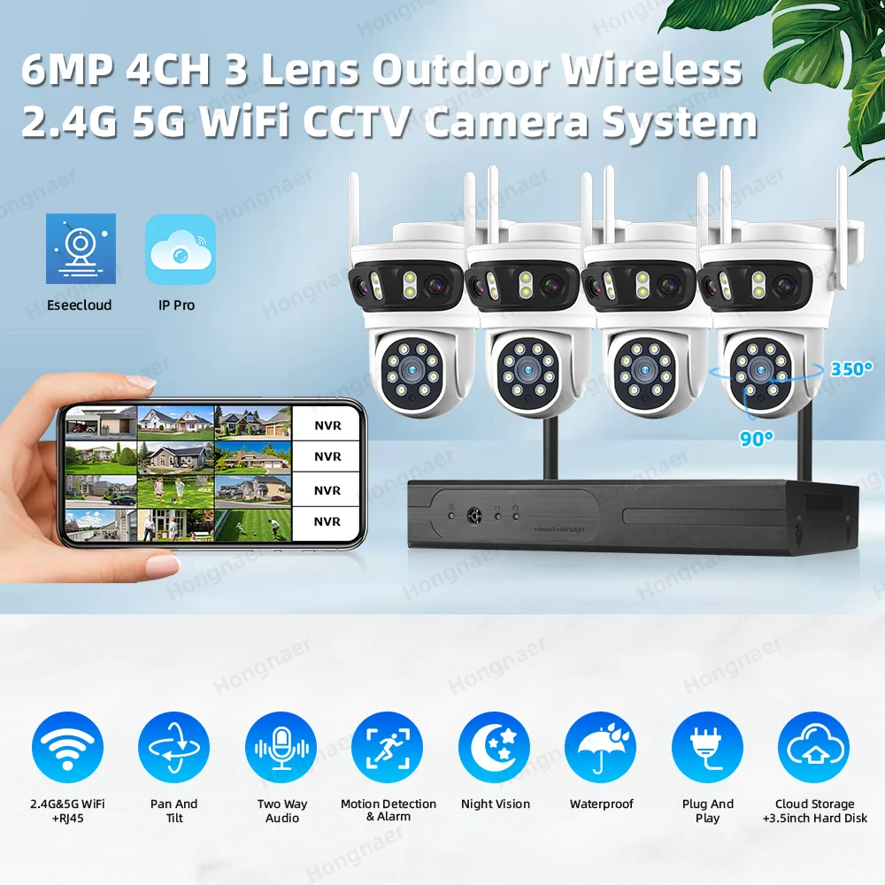 2026 Hongnaer 6MP 4CH 3 Lens 2 - огляд і ціна Home Security With Cameras