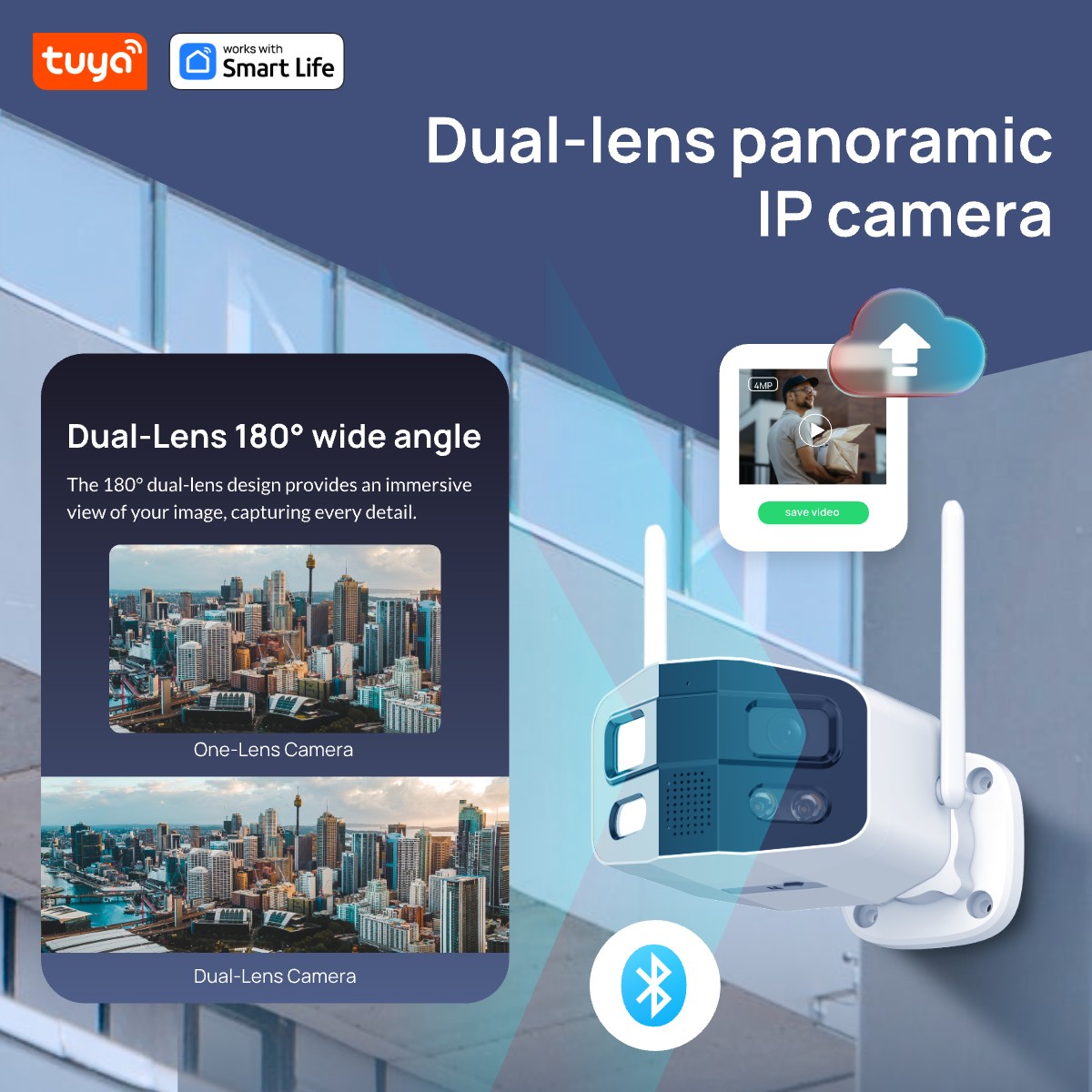Tuya Smart 4MP 2.5K Dual-Lens  - огляд і ціна Home Security Camera Xiaomi