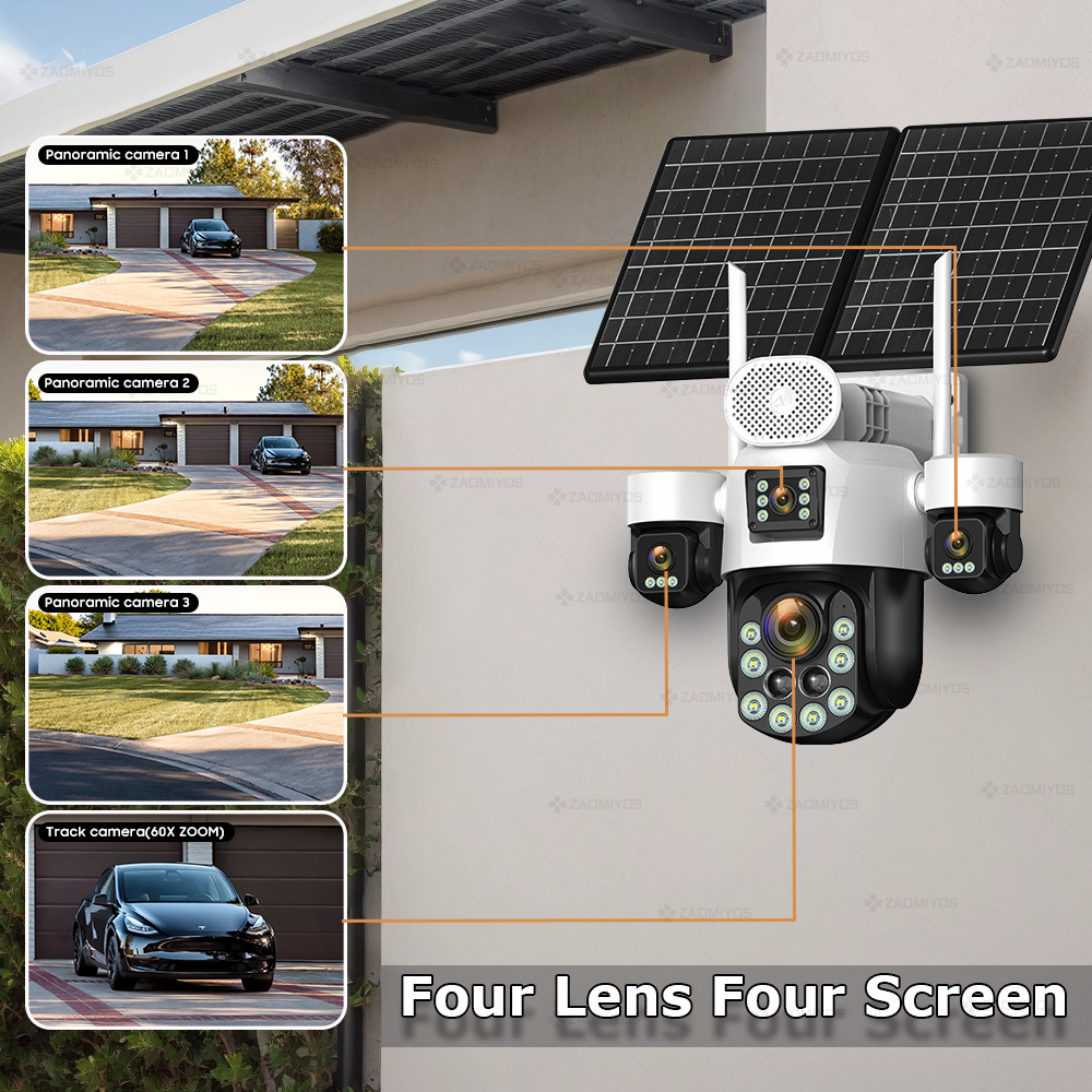 4 Lens Outdoor 360° Surveillan - огляд і ціна Home Security Packages