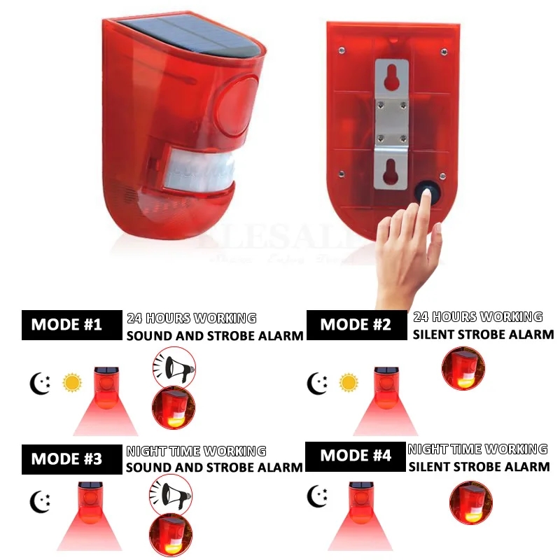 Waterproof Solar Powered Alarm - огляд і ціна Home Security Lights