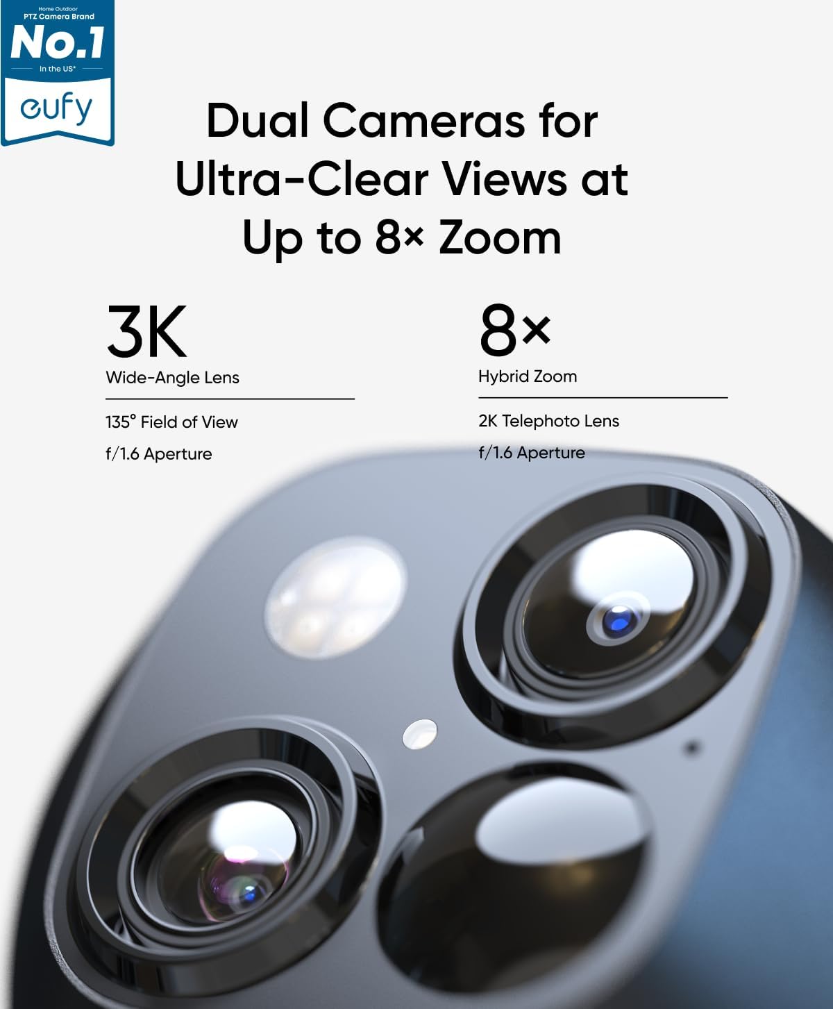 3K Dual Lens Solar Security Ca - огляд і ціна Home Security No Monthly Fee