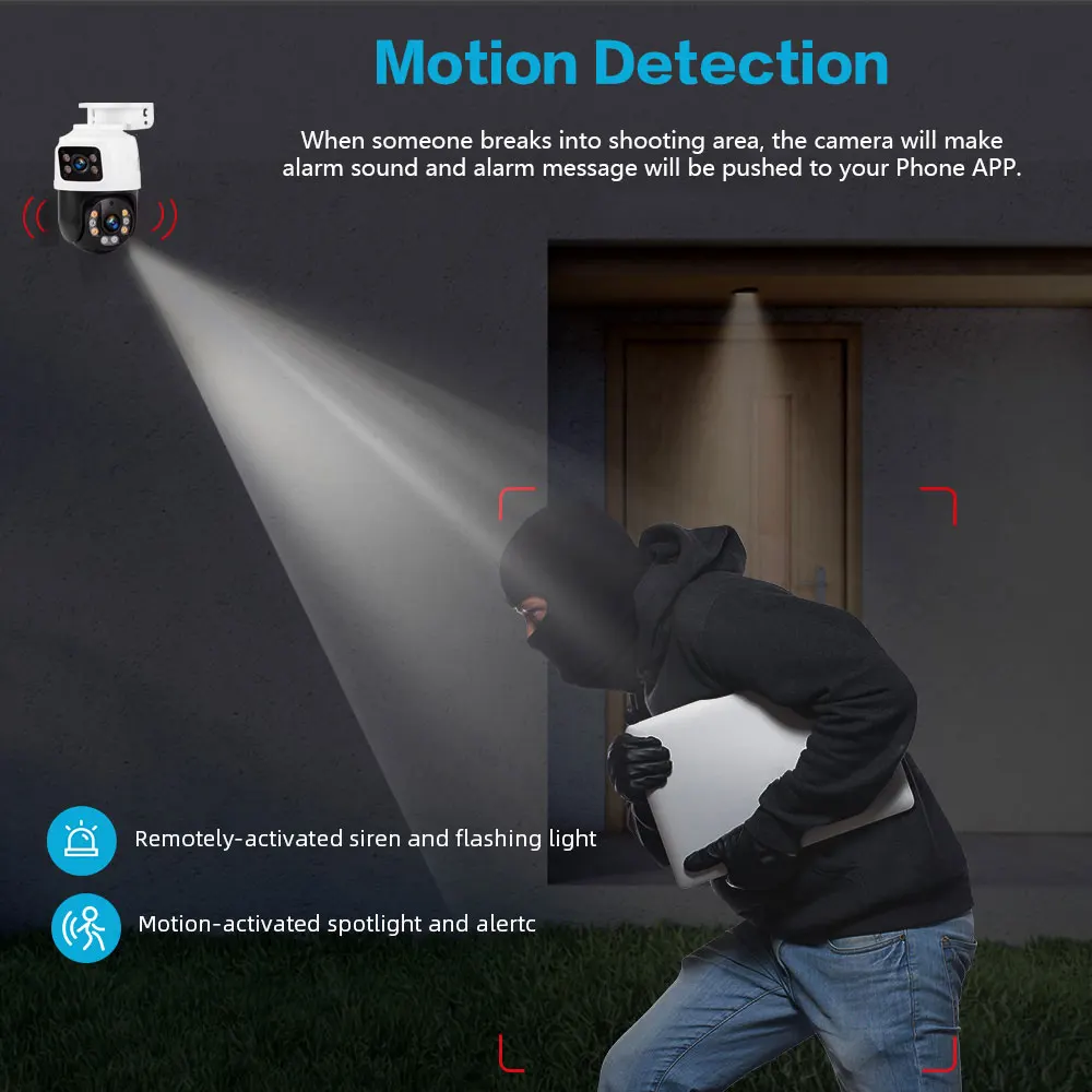 Outdoor 8MP POE PTZ Security C - огляд і ціна Home Yard Security Cameras