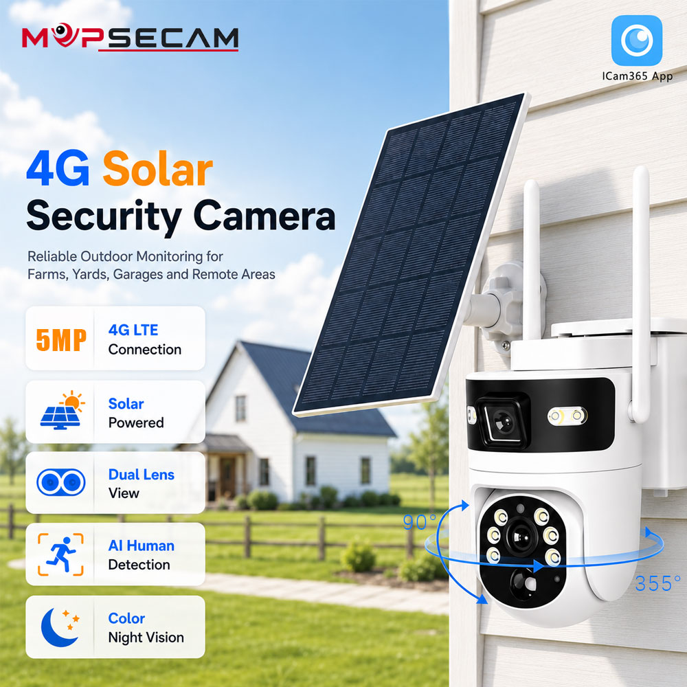 4K 8MP 4G LTE Solar Security C - огляд і ціна Home Yard Security Cameras