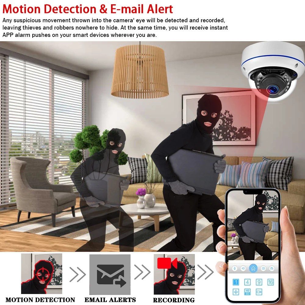 Tuya 5MP POE Dome IP Camera Ou - огляд і ціна Home Yard Security Cameras