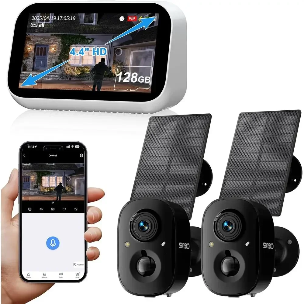 2K Solar Security Cameras Wire - огляд і ціна Home Security No Monthly Fee