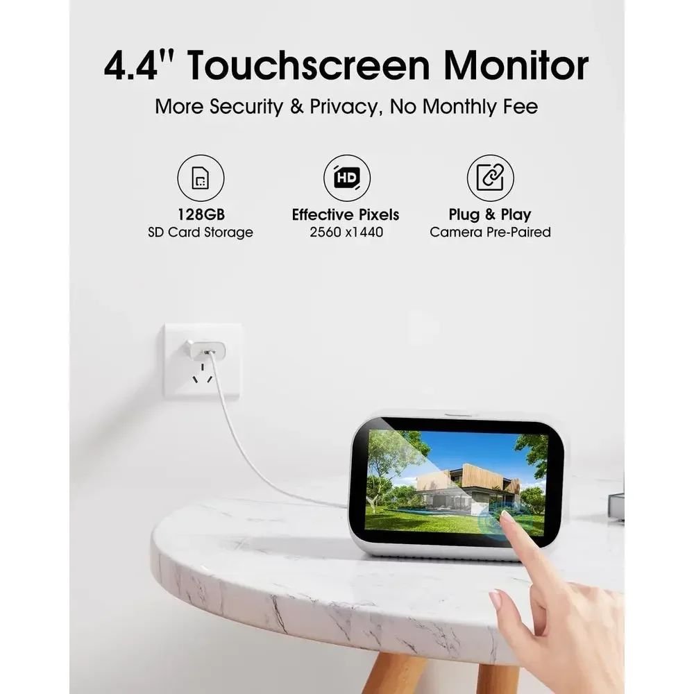 2K Solar Security Cameras Wire - огляд і ціна Home Security No Monthly Fee