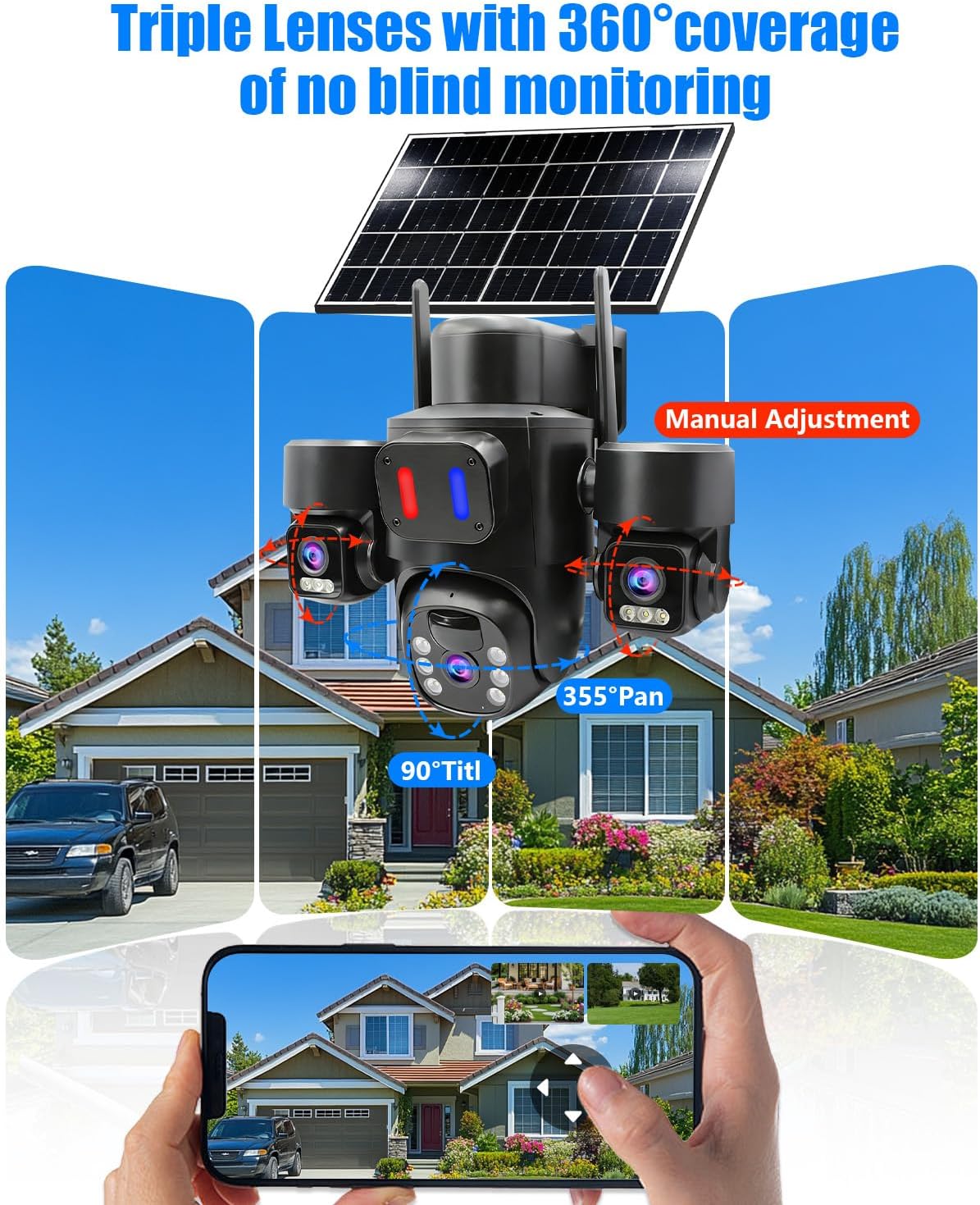 Outdoor Solar Security Camera  - огляд і ціна Home Yard Security Cameras
